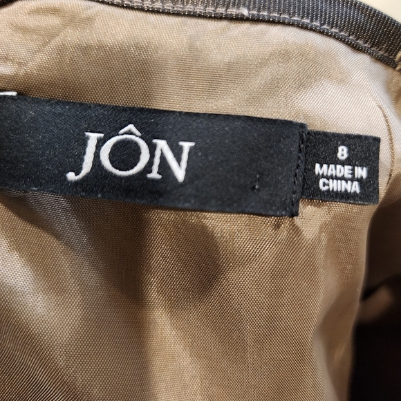 Jon Brown Floral 100% Silk   Embellished Pencil Mini Skirt for Cocktail Size 8 - Picture 2 of 12